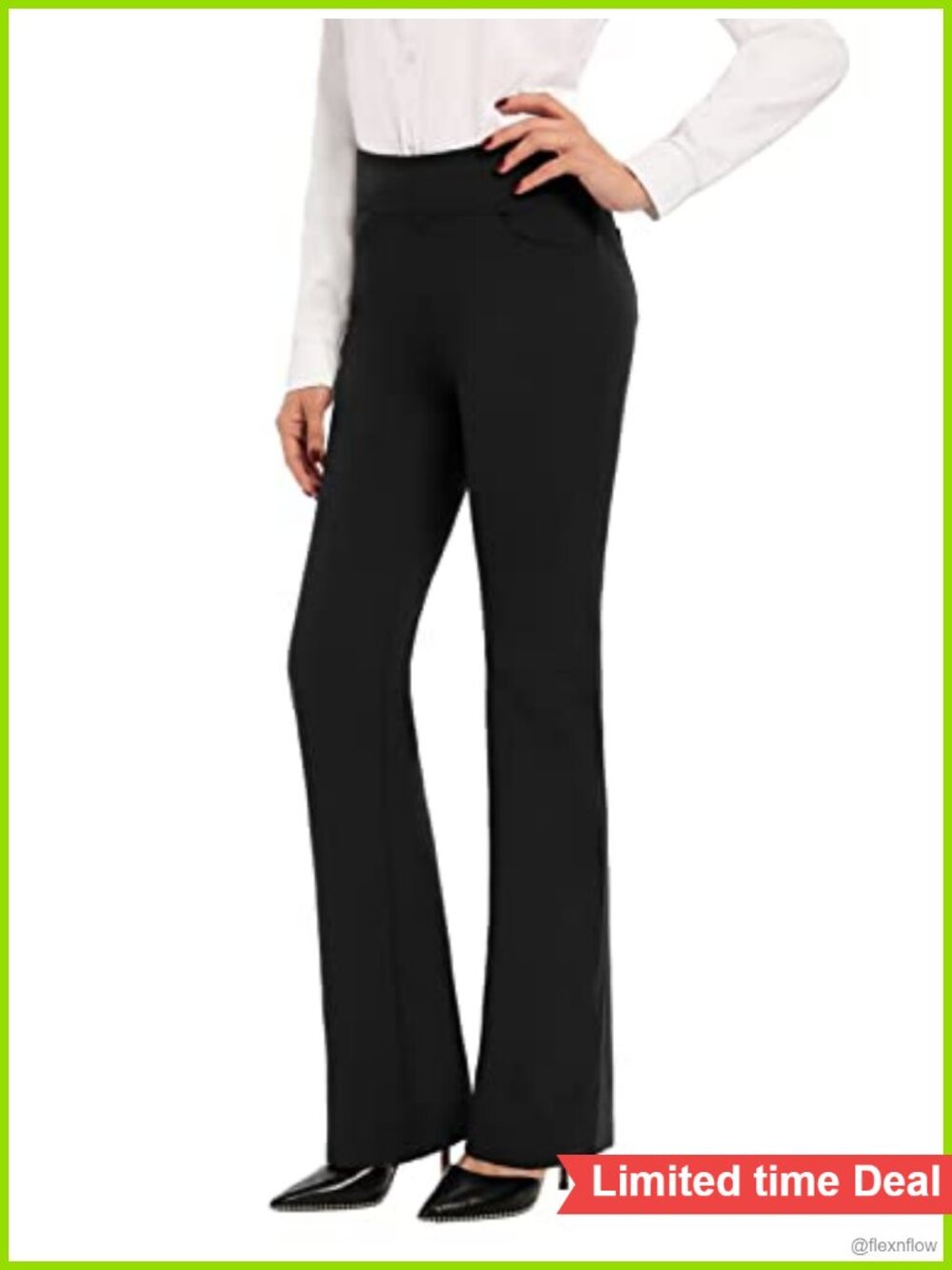 Women's Bootcut Yoga Dress Pants High Waist Stretch Work Trousers